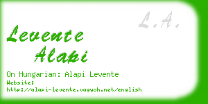 levente alapi business card